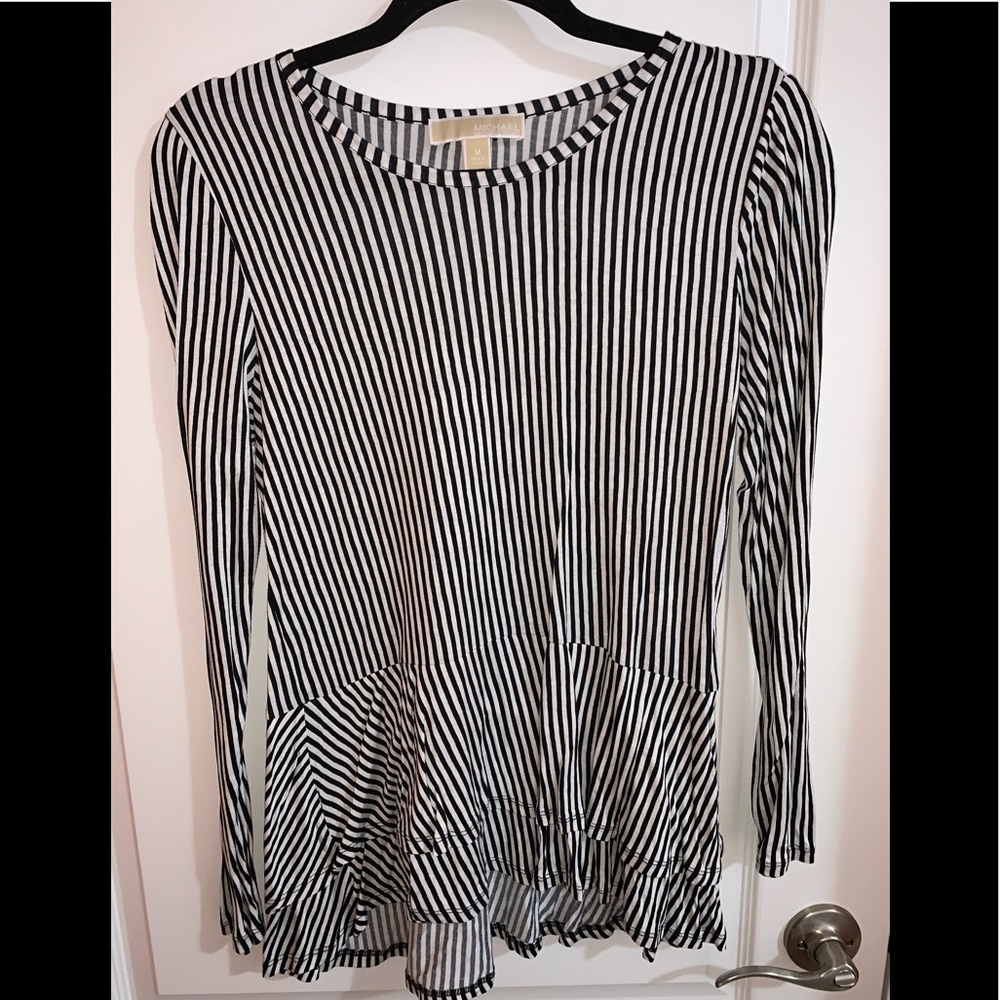 Michael Kors long sleeve peplum top